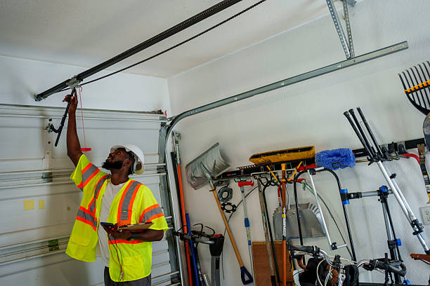 Professional Garage Door Panel Replacement technician working in Newton County County, GA